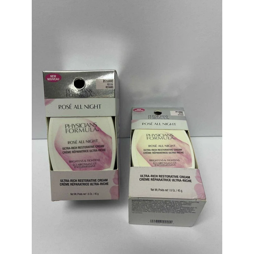 2X Physicians Formula Rose All Night Ultra-Rich Restorative Cream 1.6 oz EACH